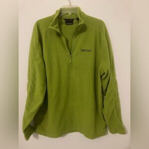 Marmot Men's Zip-Up Lime Sweater. Size XL